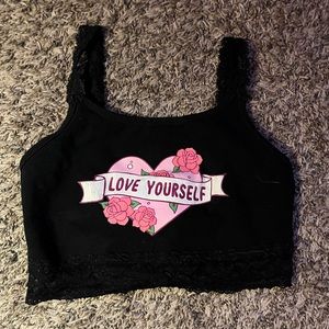 Love Yourself Cropped Tank
